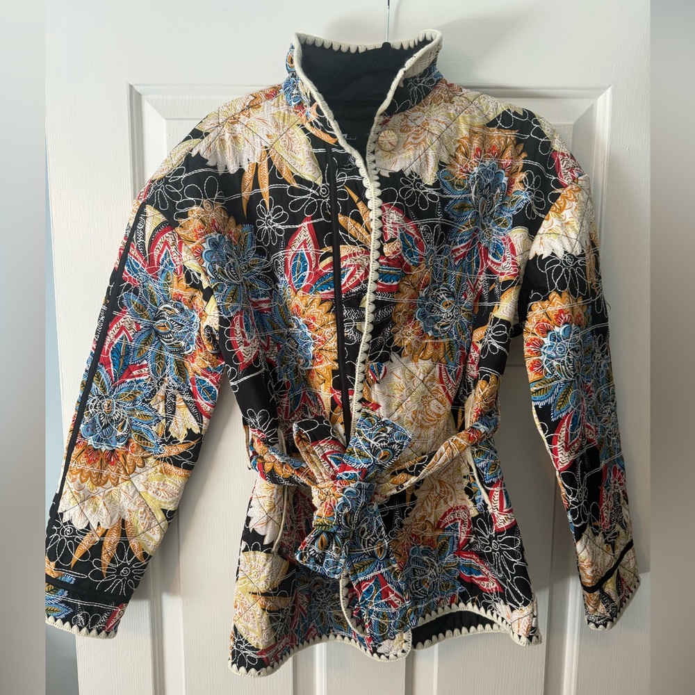 7 for all mankind quilted embroidered jackets